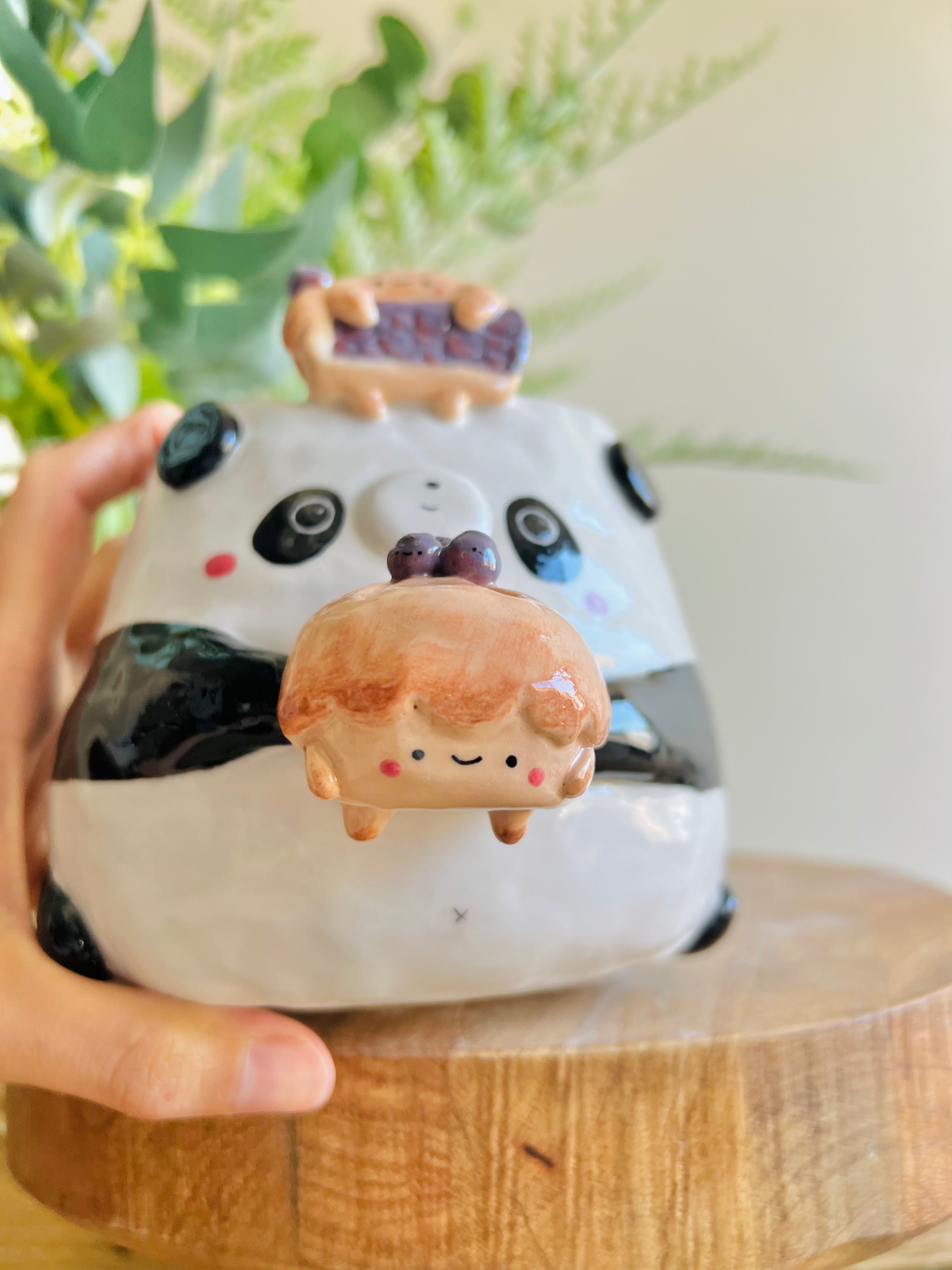 Pie love pun panda pot