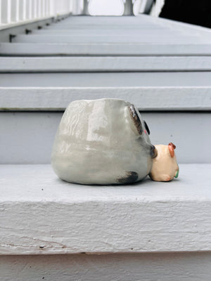 2in1 Koala pot with baby koala vase