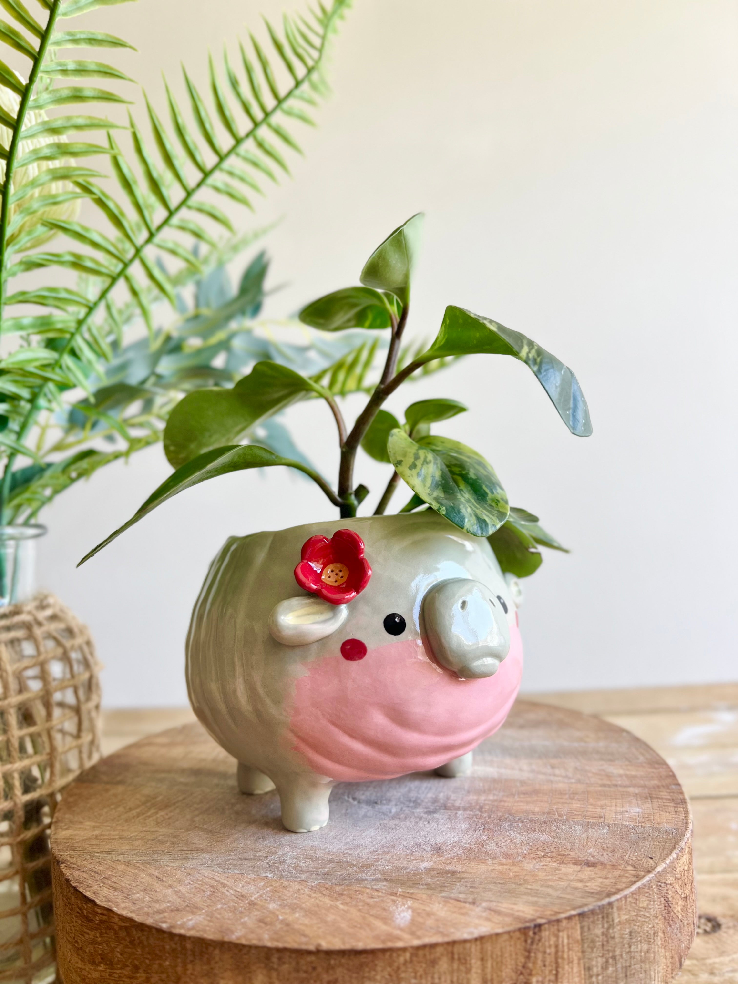 LARGE MOO DENG planter #2