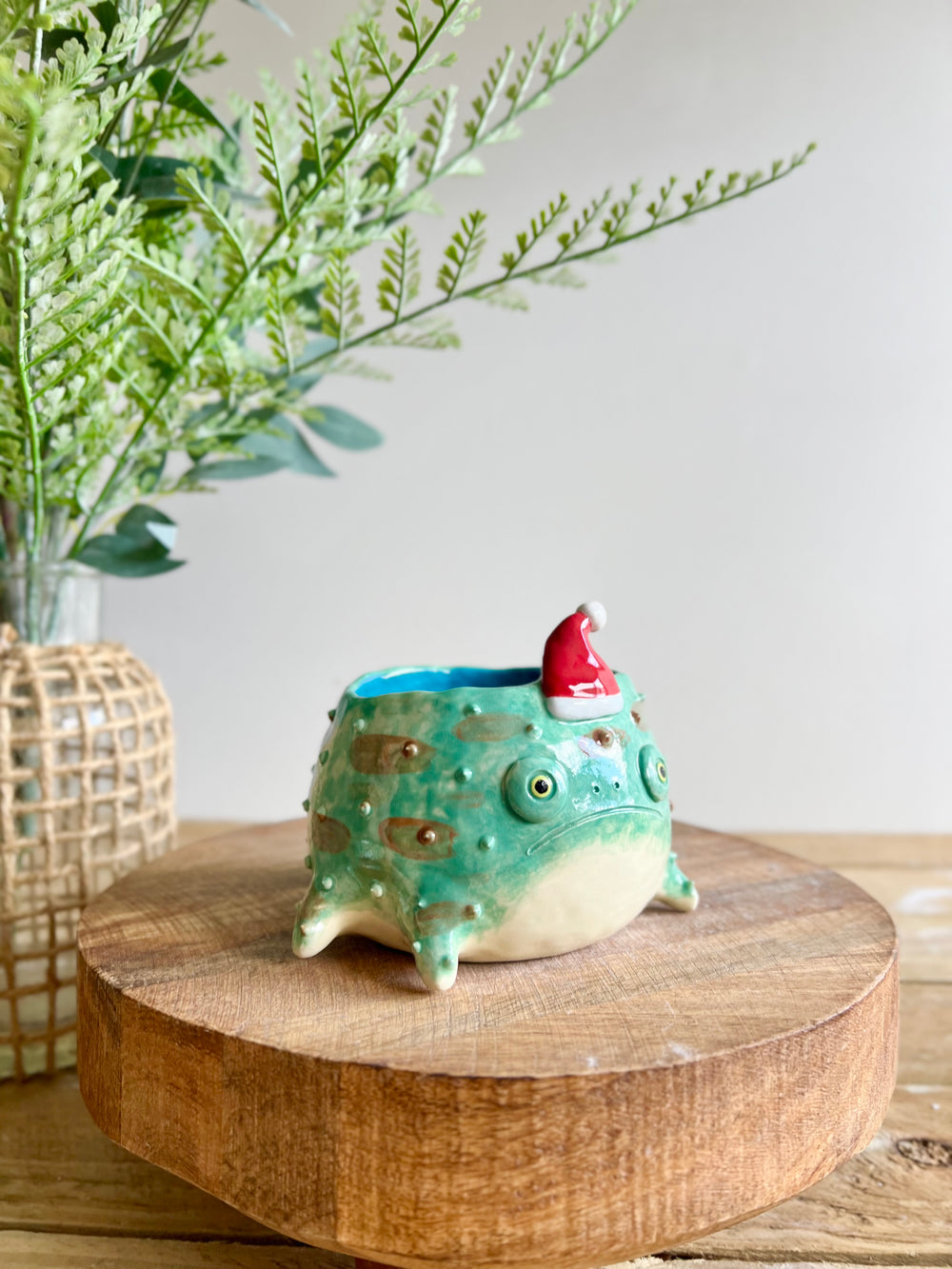 Festive grumpy froggo planter #1, photo 3 of 12