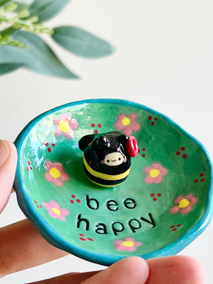 BEE happy flowery trinket fish