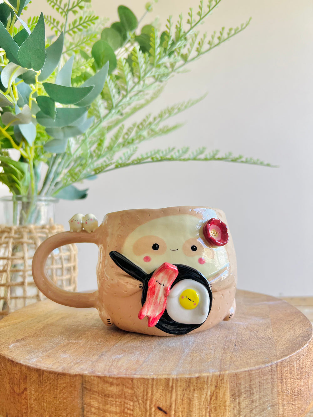 Bacon & eggs pun love Sloth mug, photo 1 of 14