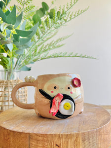 Bacon & eggs pun love Sloth mug