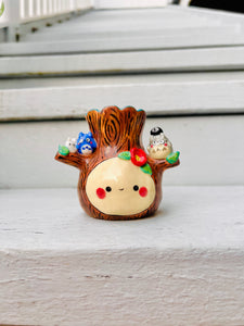 Happy Tree vase with Totoro friends