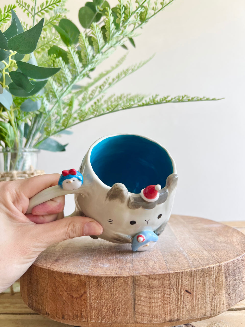 Festive bunny mug with penguin friends, photo 11 of 13