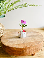 Tiny ghost with pumpkin friends bud vase