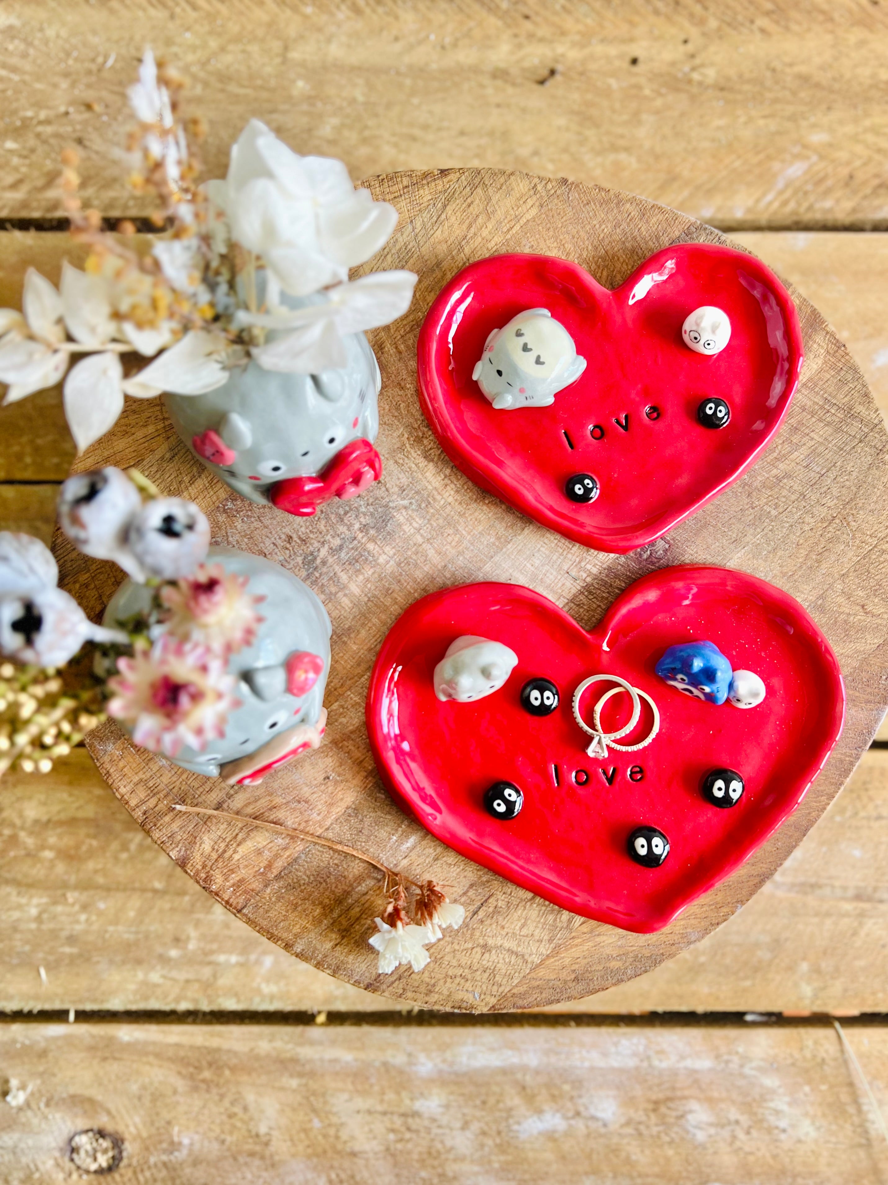 Totoro & friends love heart trinket dish