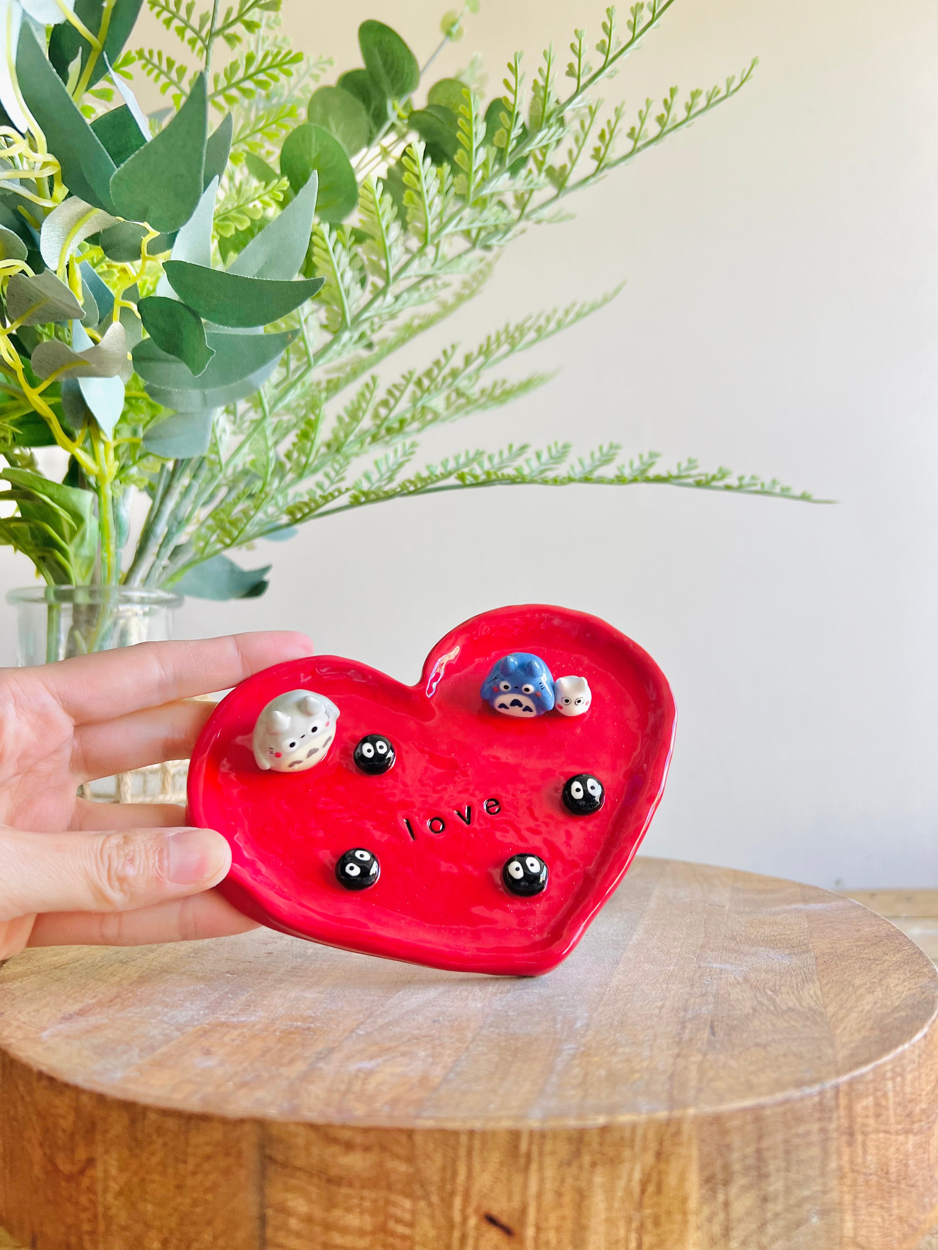 Totoro & friends love heart trinket dish