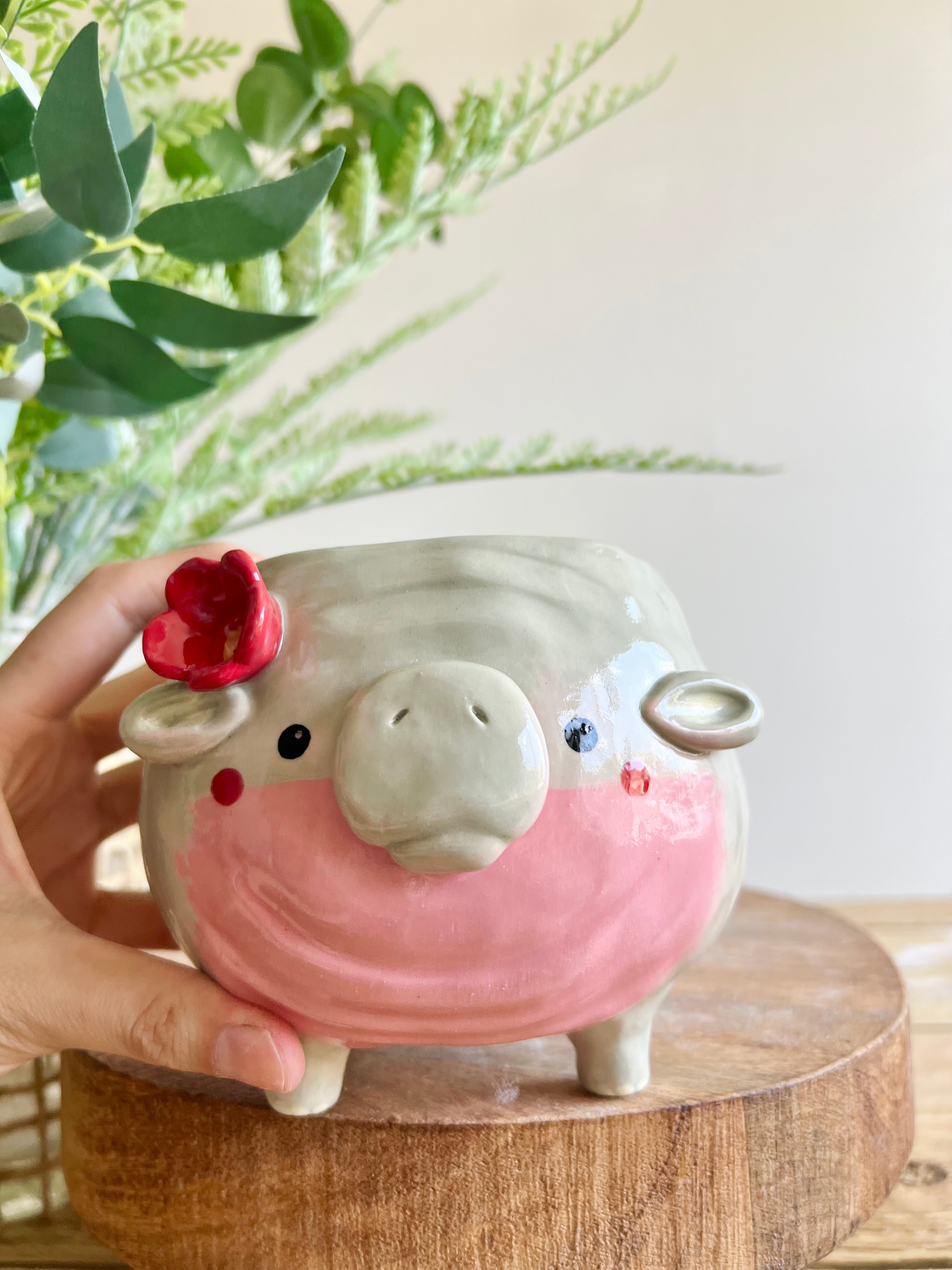 LARGE MOO DENG planter #1