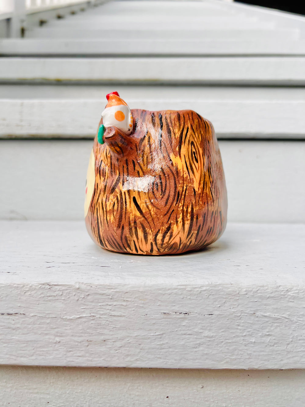 Happy tree pot with cat friends, photo 4 of 8