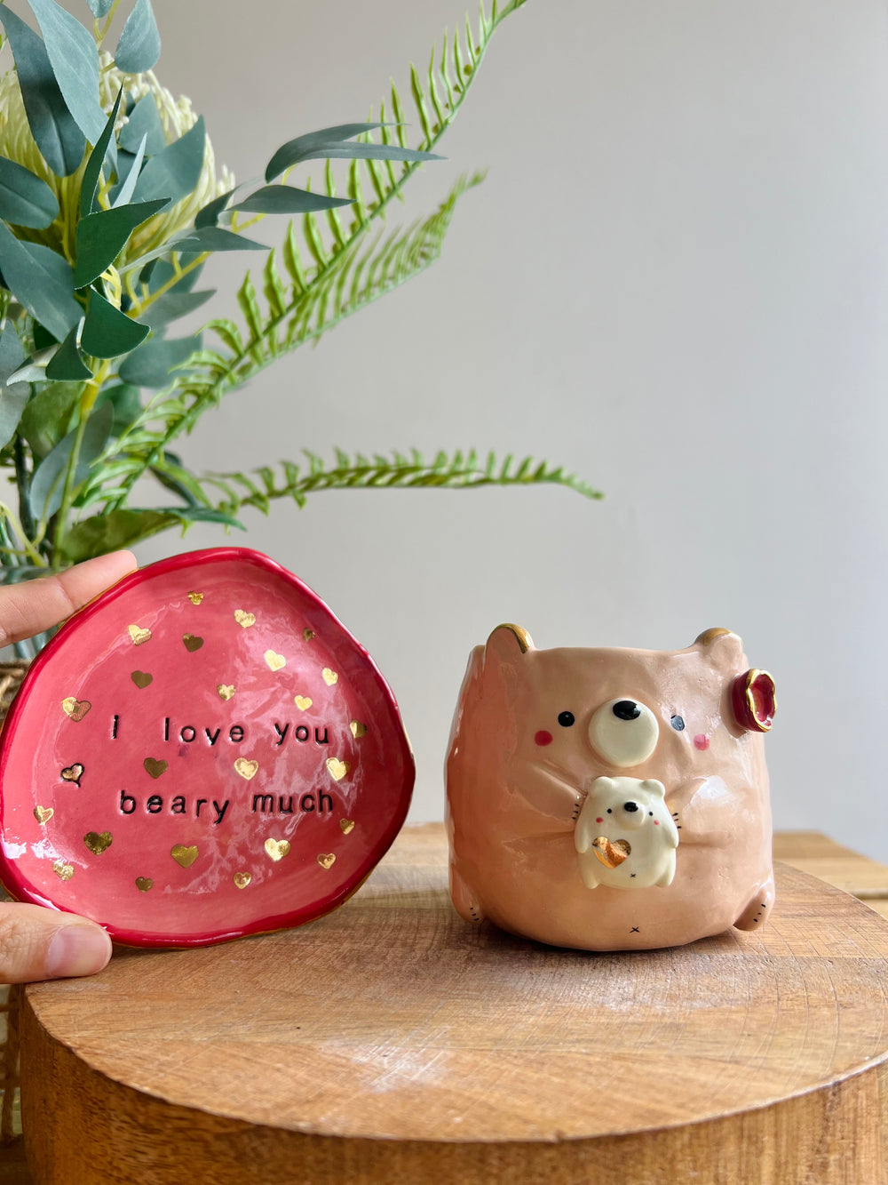 Bear planter and plate, photo 3 of 11