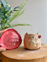 Bear planter and plate