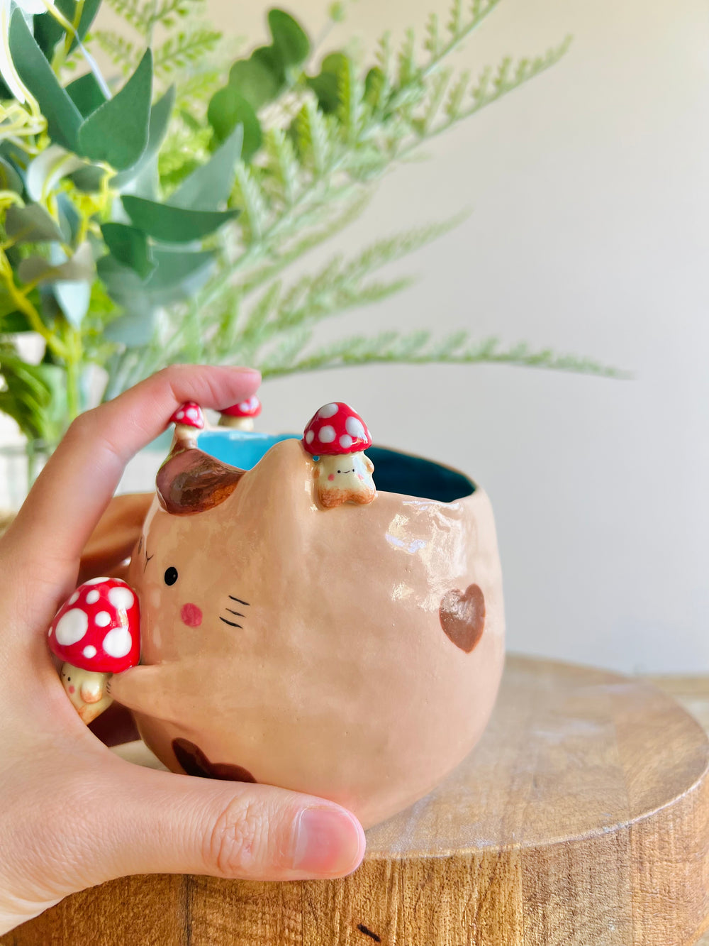 Mushroom love pun Bunny mug, photo 8 of 13