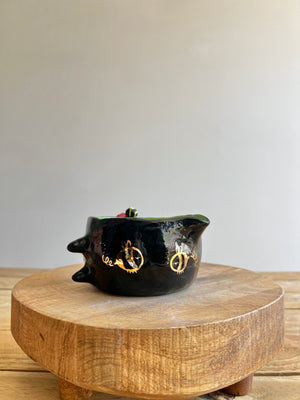 Black cat Matcha Bowl