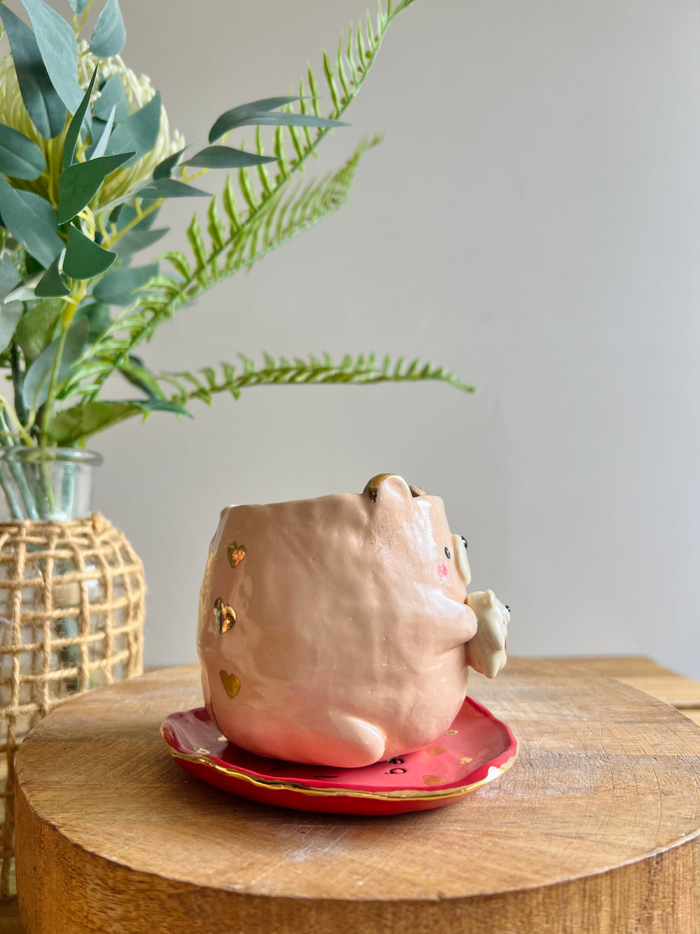 Bear planter and plate, photo 7 of 11