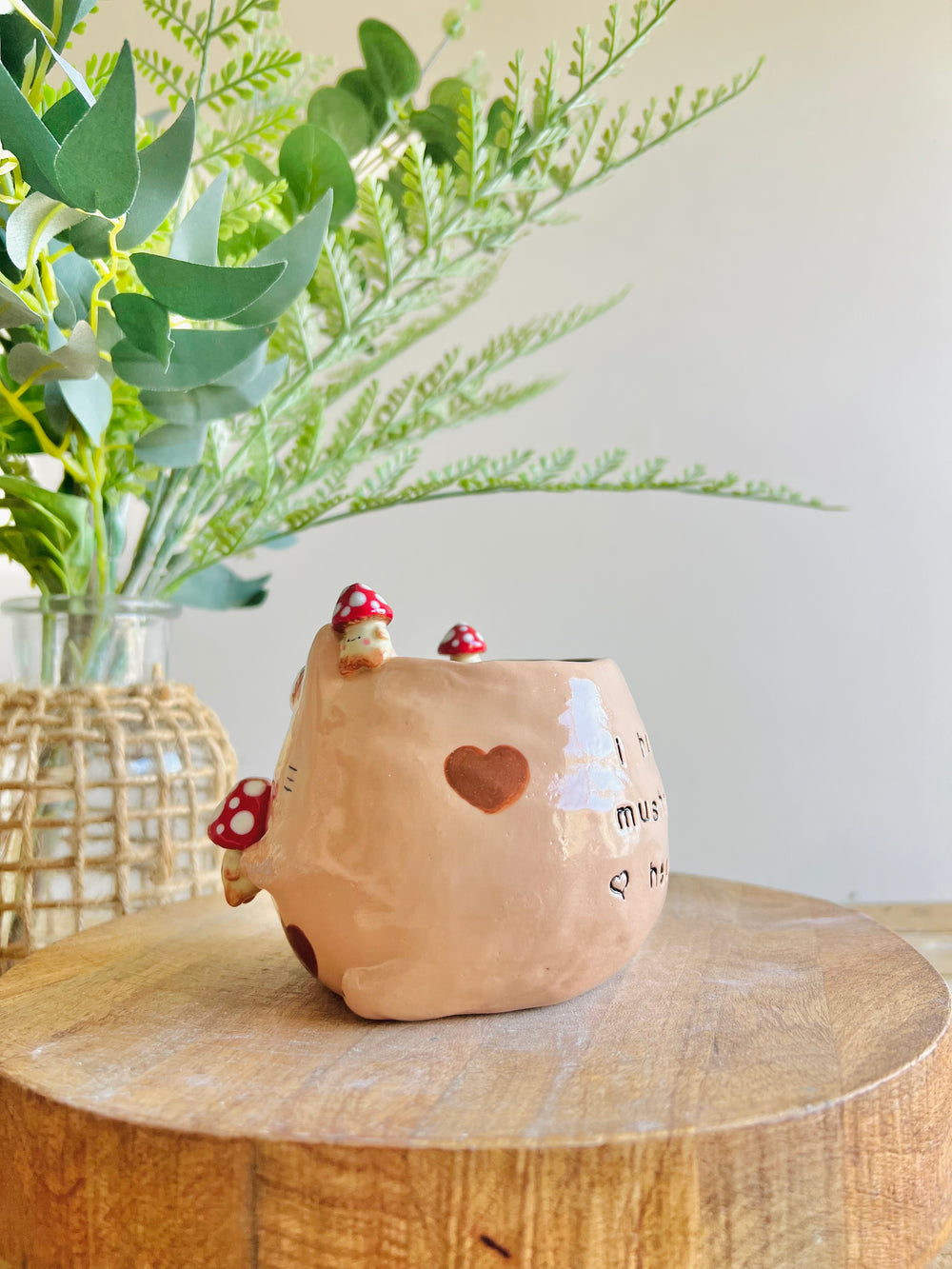 Mushroom love pun Bunny mug, photo 4 of 13