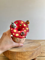 Golden Mushroom Bud Vase