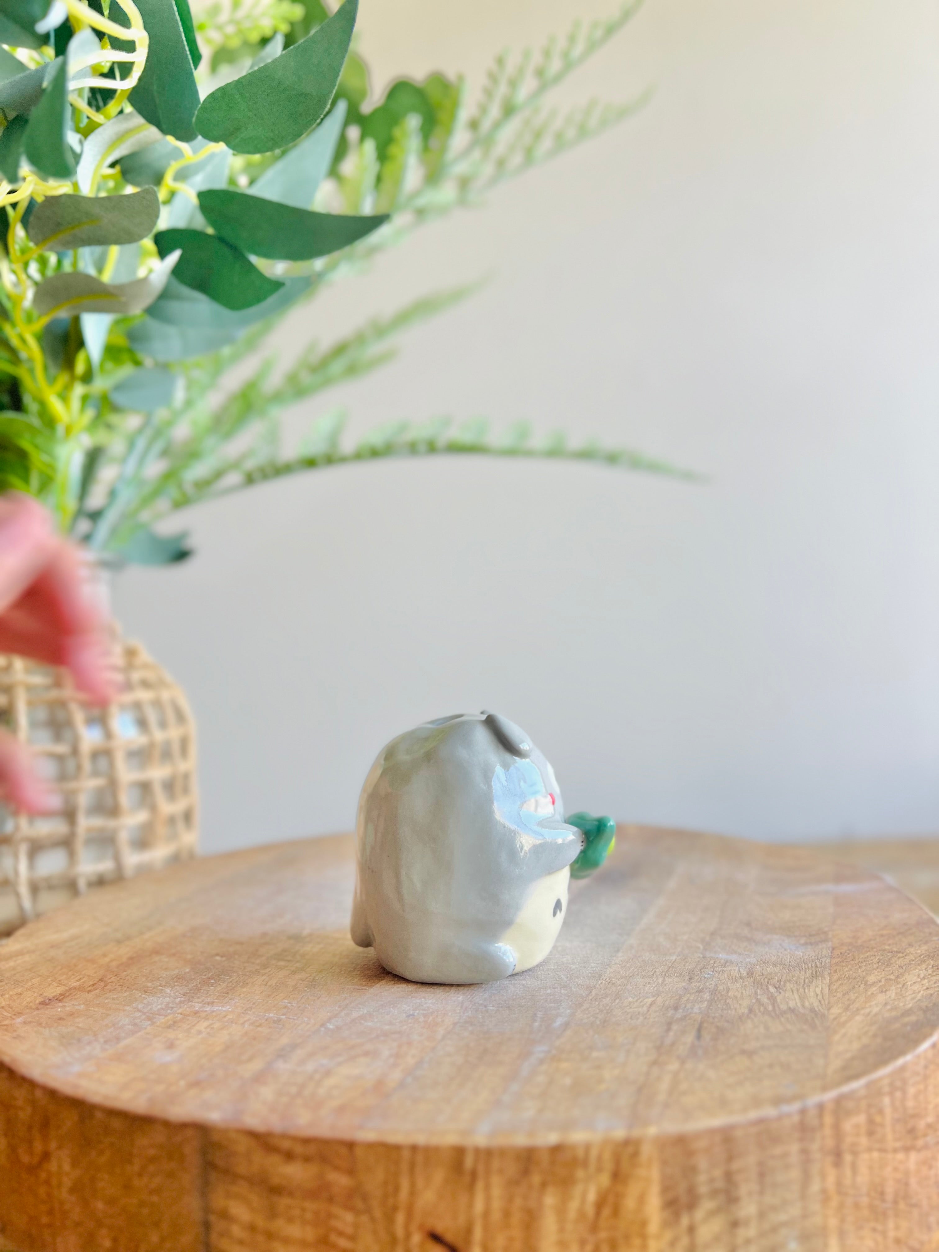 Totoro peas in a pod bud vase