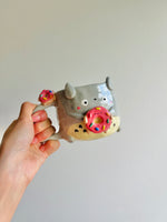 Donut love pun Totoro mug