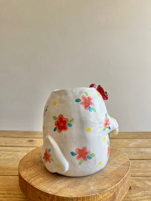 Large Chicken pot/vase