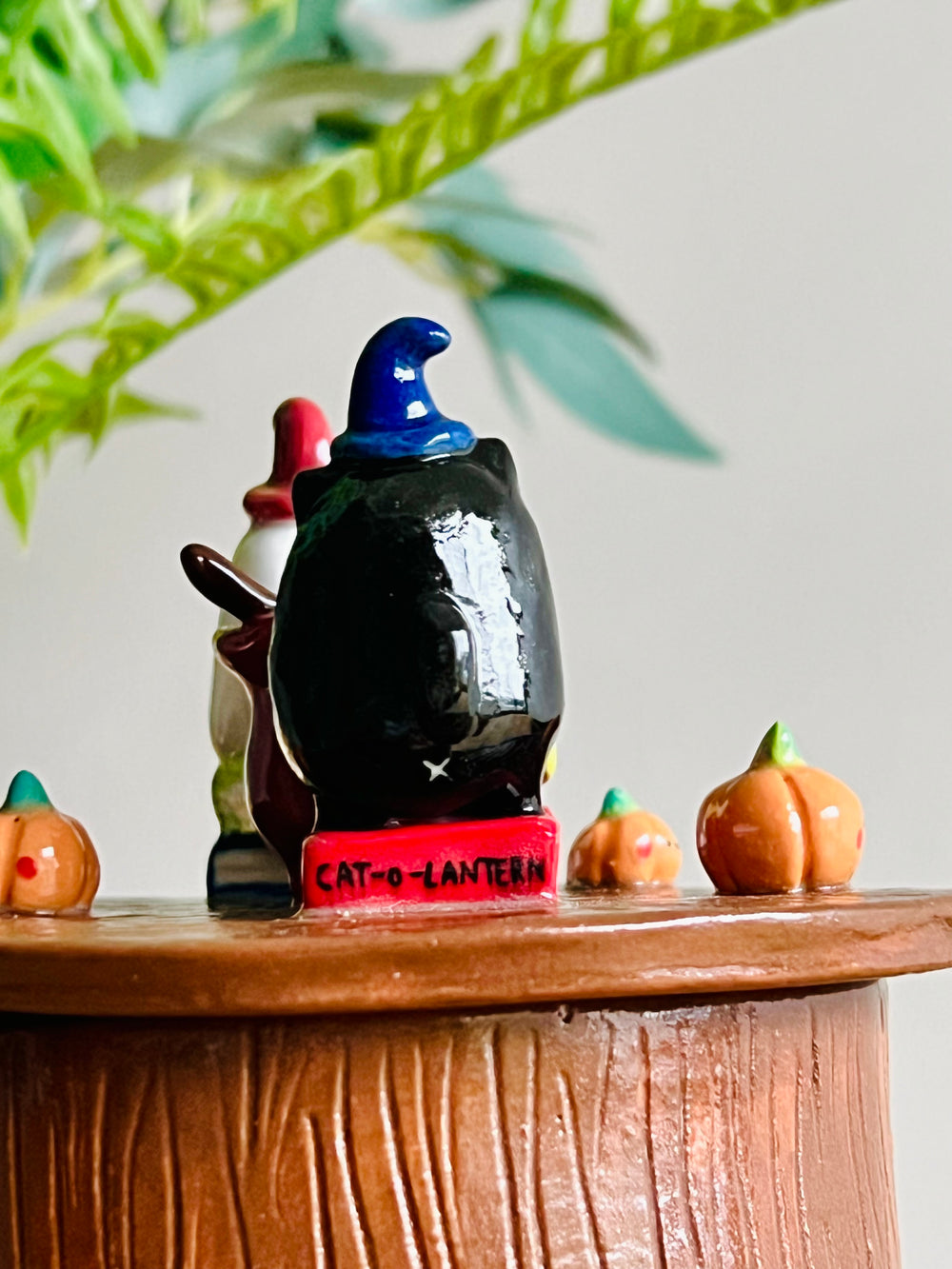 Cat witch and Ghost friends cauldron fun lidded trinket pot, photo 12 of 15