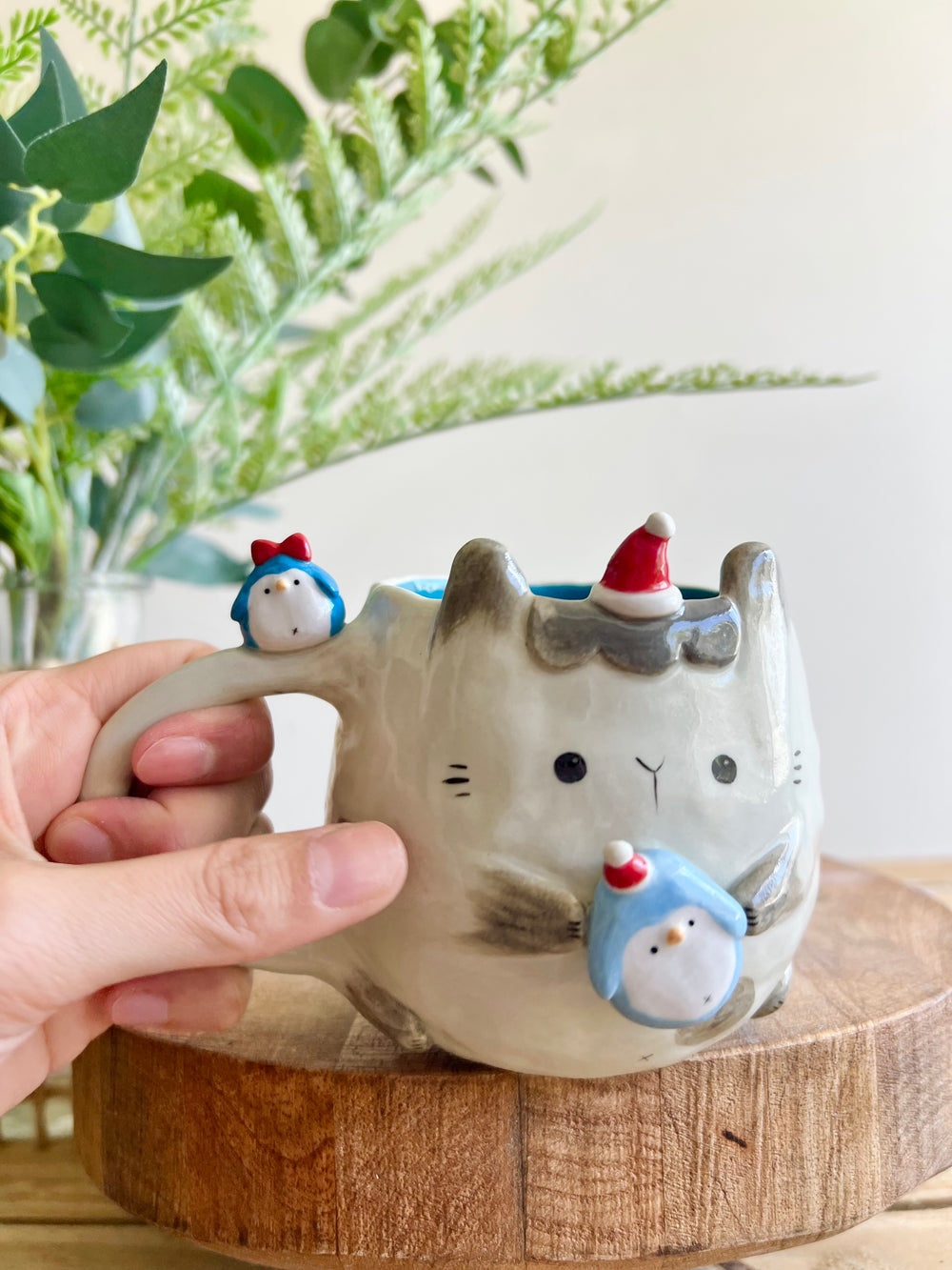 Festive bunny mug with penguin friends, photo 10 of 13