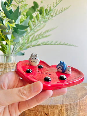 Totoro & friends love heart trinket dish