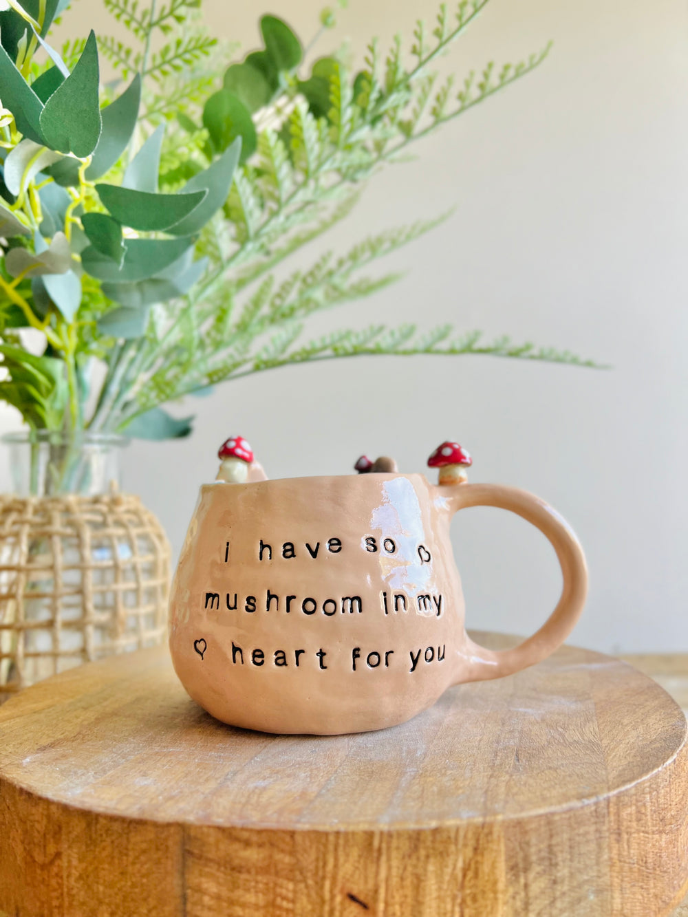 Mushroom love pun Bunny mug, photo 3 of 13