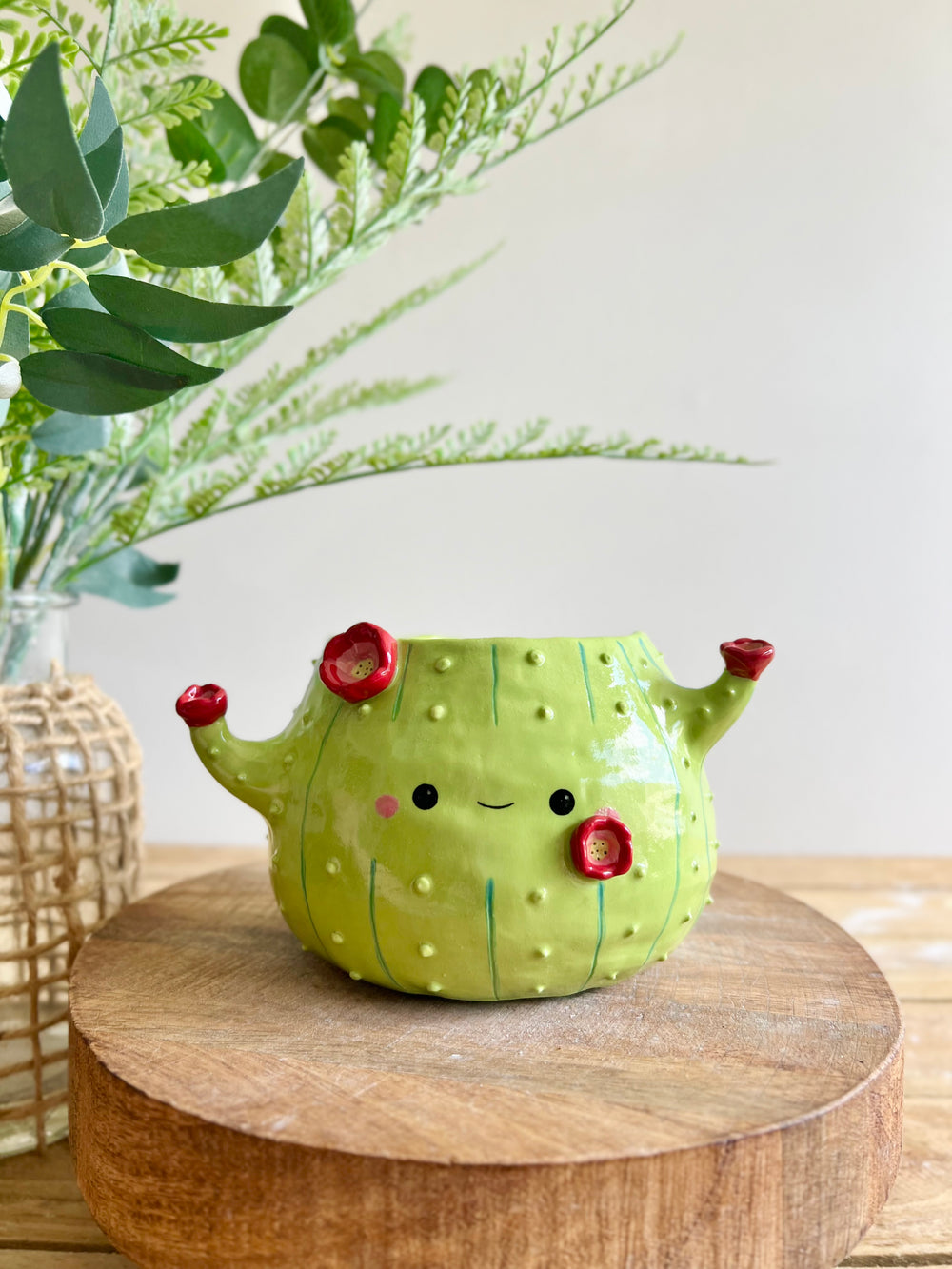 Flowery MULD Cactus pot #1, photo 2 of 11
