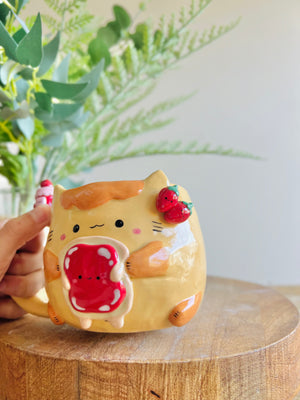 Jammy love pun cat mug