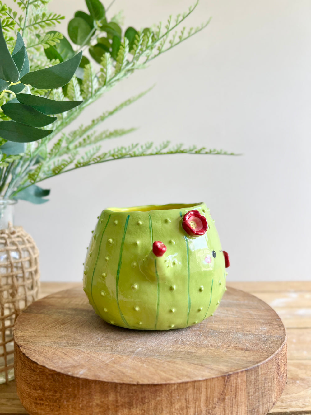 Flowery MULD Cactus pot #2, photo 3 of 11
