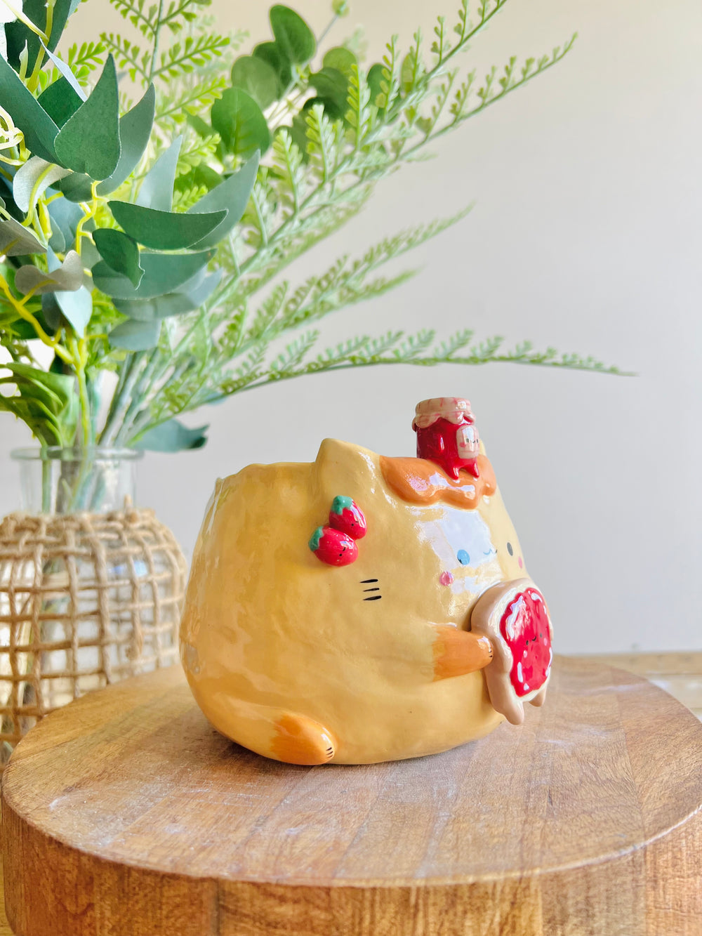 Jammy love pun Ginger cat pot, photo 2 of 14