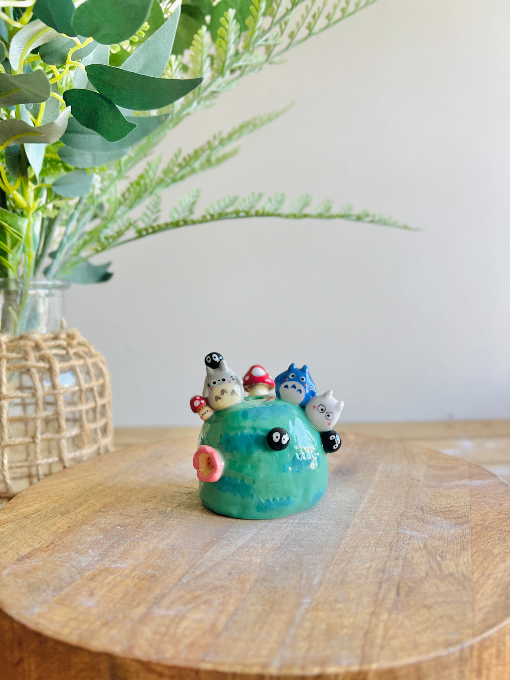 Totoro and friend bud vase