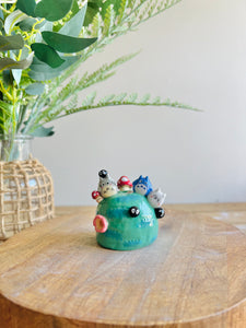 Totoro and friend bud vase