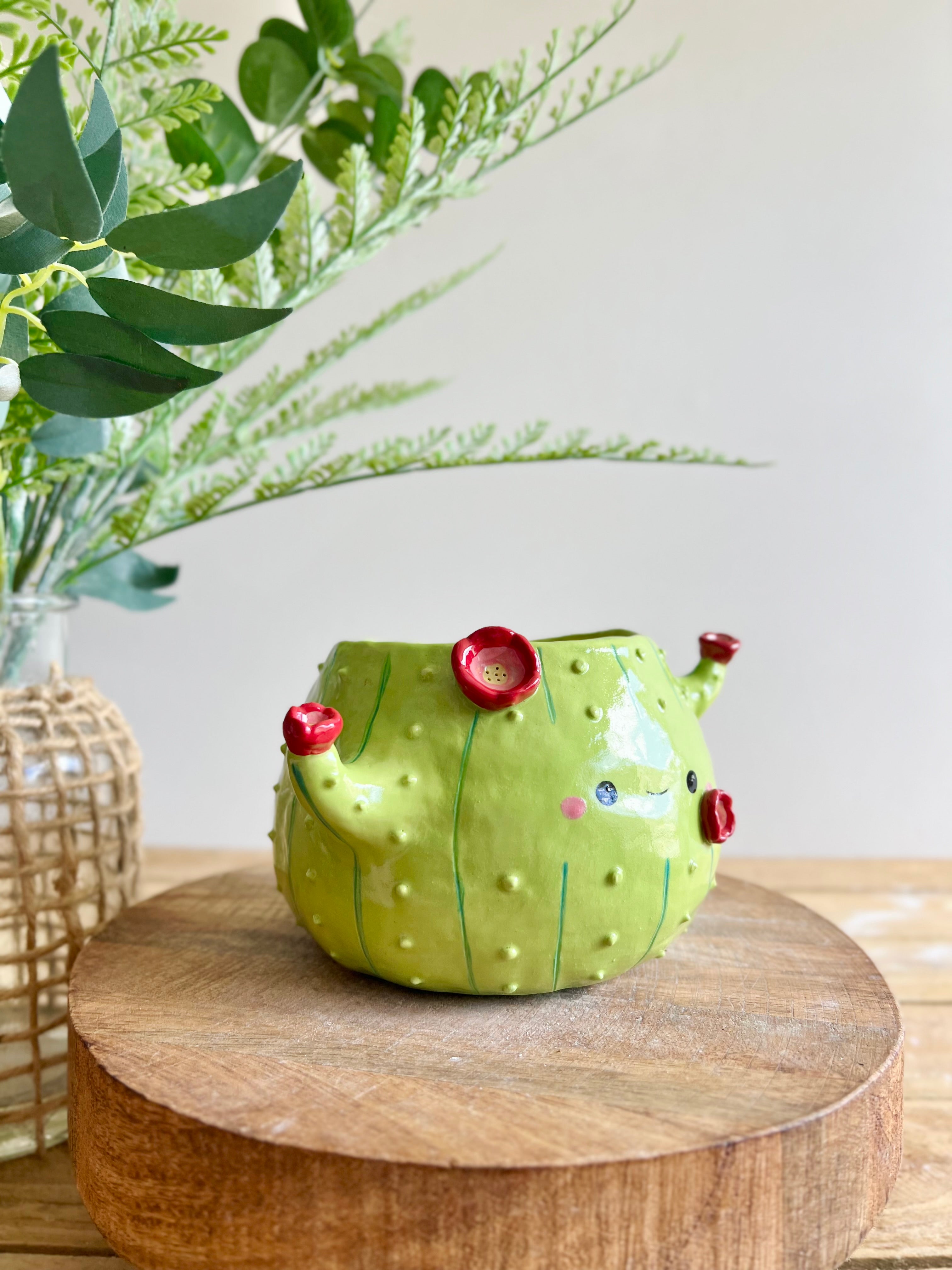 Flowery MULD Cactus pot #1