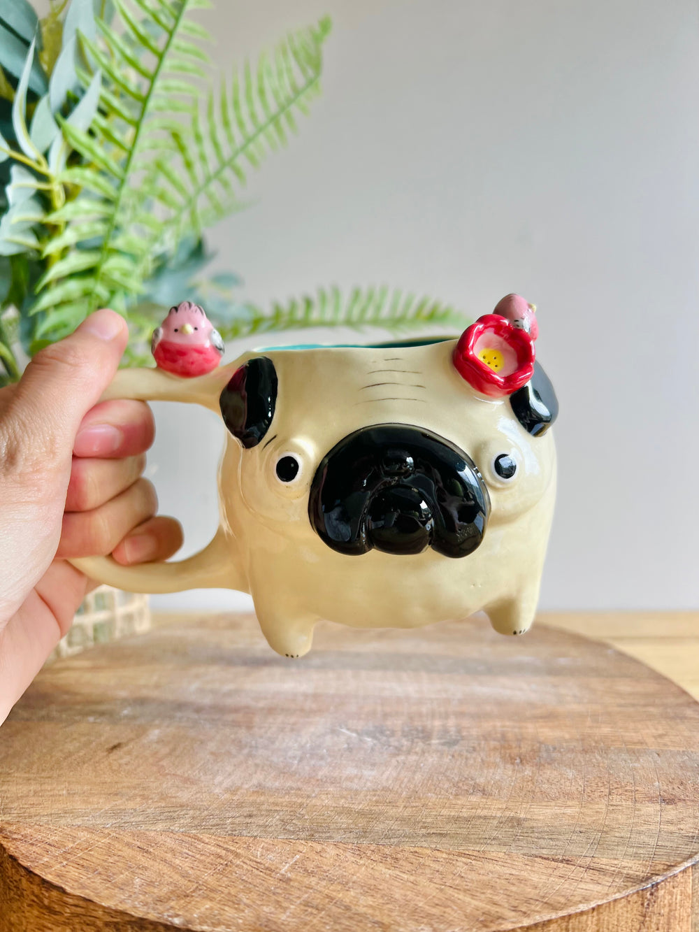 ‘Pugs and kisses’ Puggo muggo with pink galah friends #4, photo 8 of 8