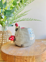 Mushroom pun love bunny pot