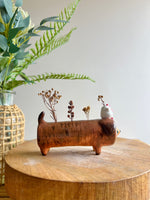 Long dog bud vase