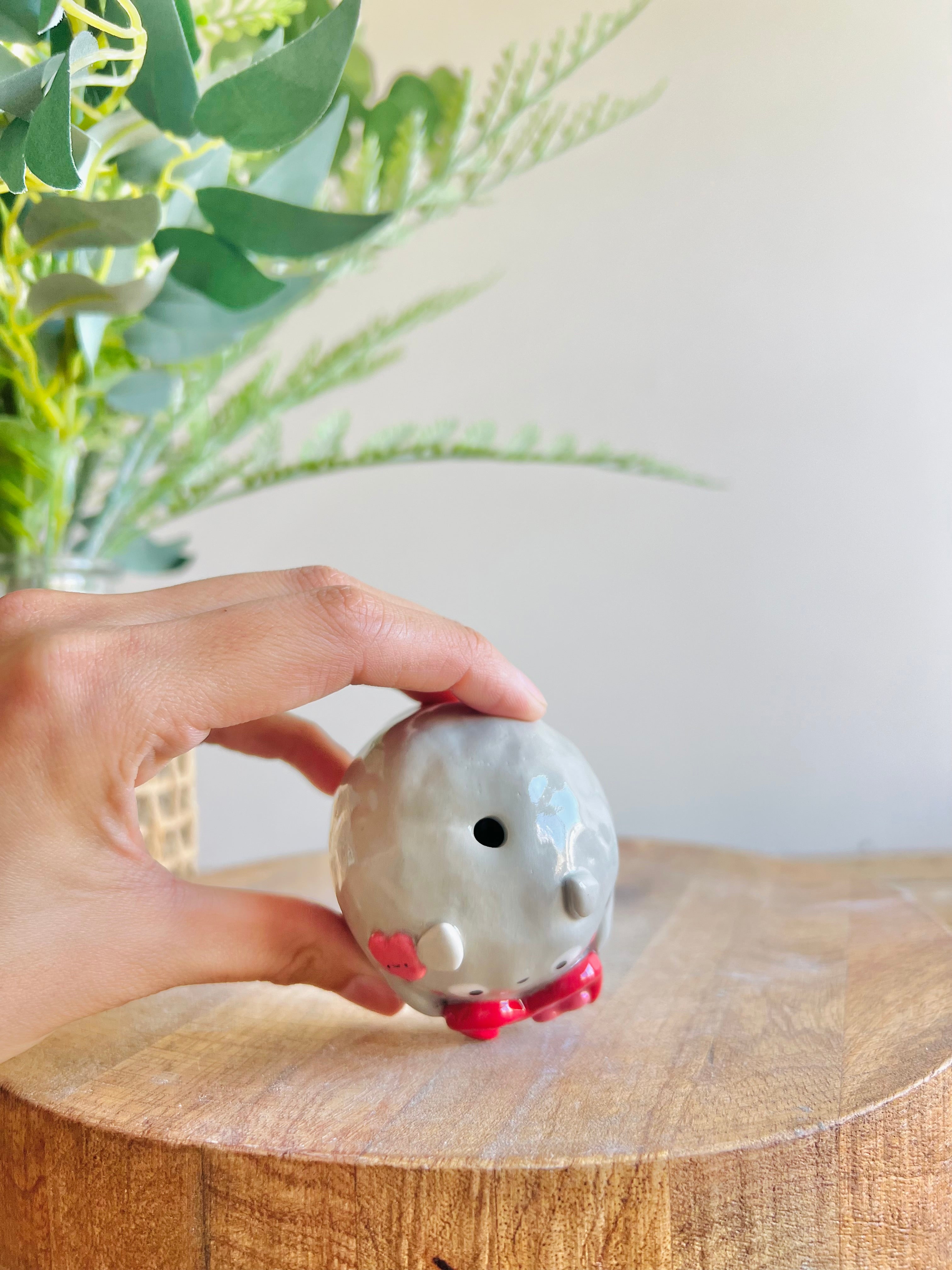 Totoro love hearts bud vase