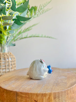 Totoro and Chibi Totoro bud vase