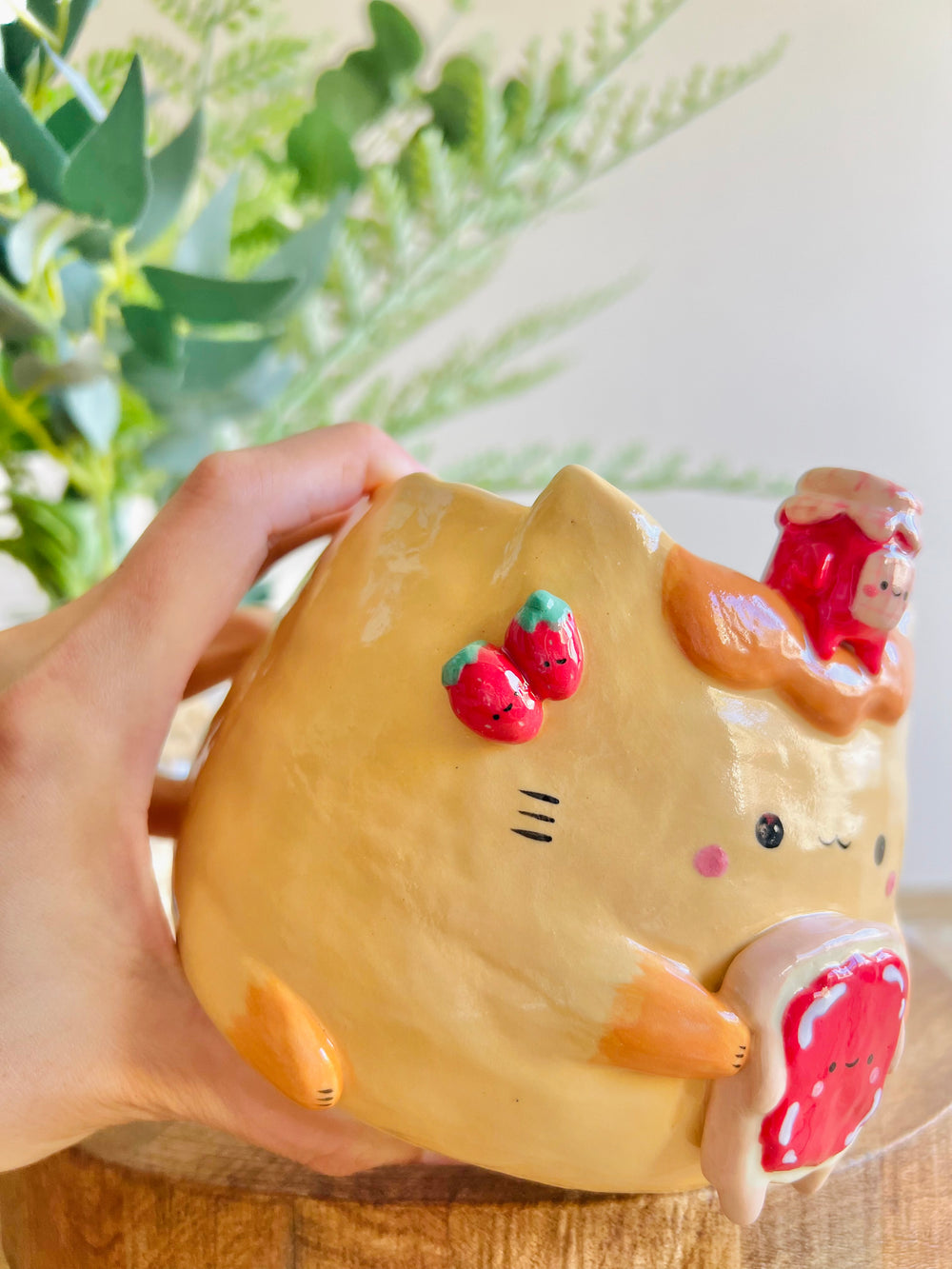 Jammy love pun Ginger cat pot, photo 8 of 14