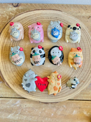 Magnetic cat love magnet set