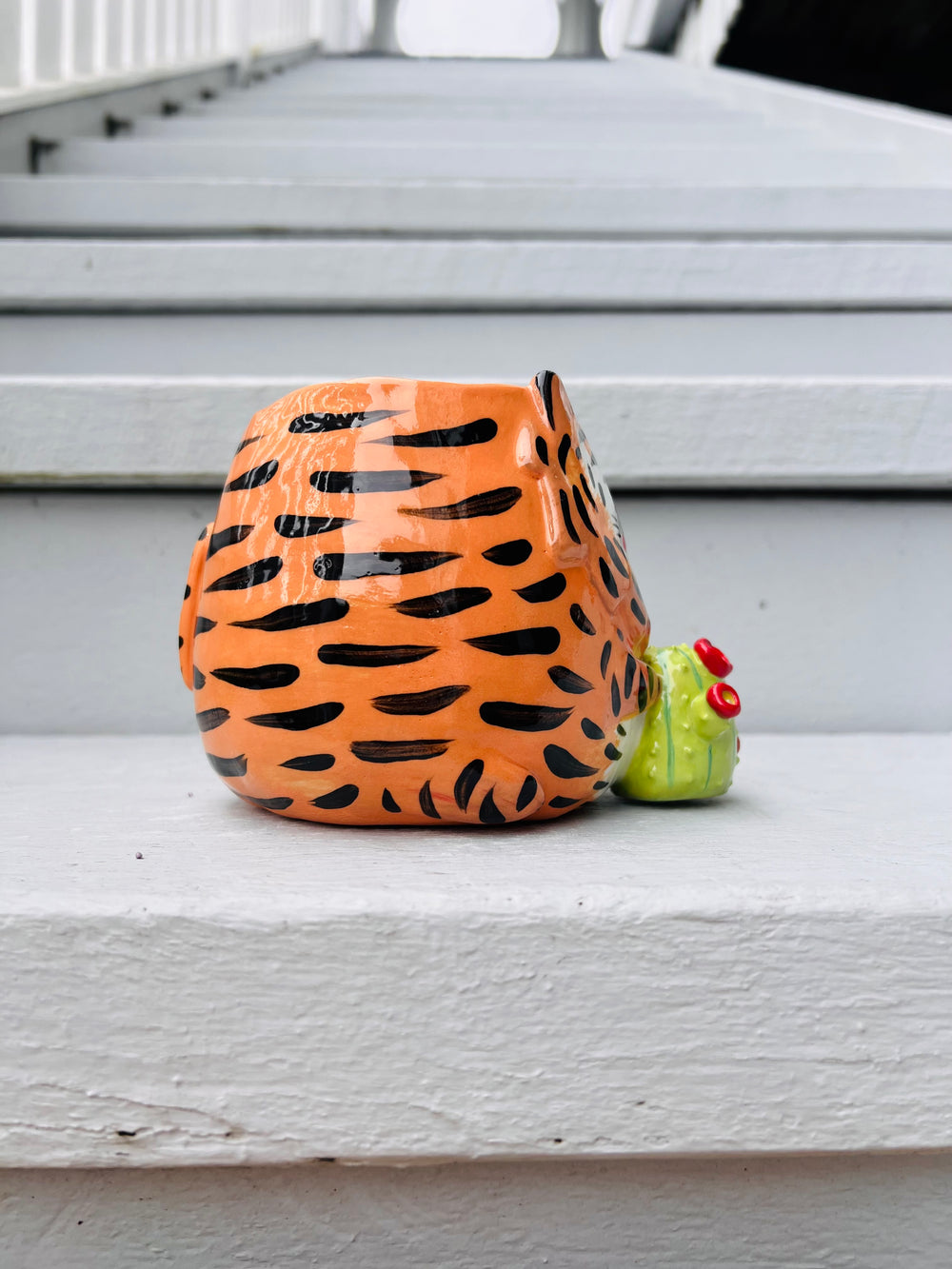 2in1 Tiger pot with cactus vase friend, photo 2 of 8