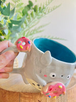 Donut love pun Totoro mug