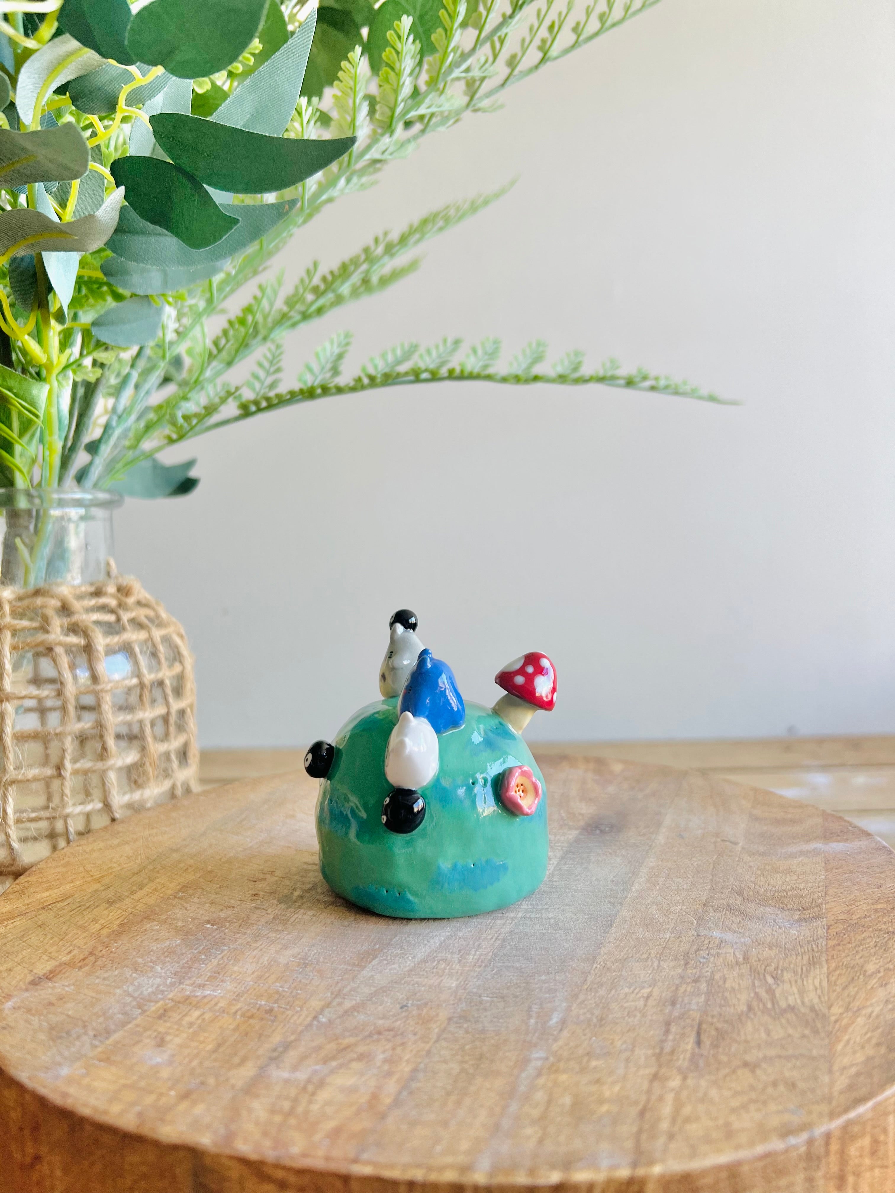 Totoro and friend bud vase