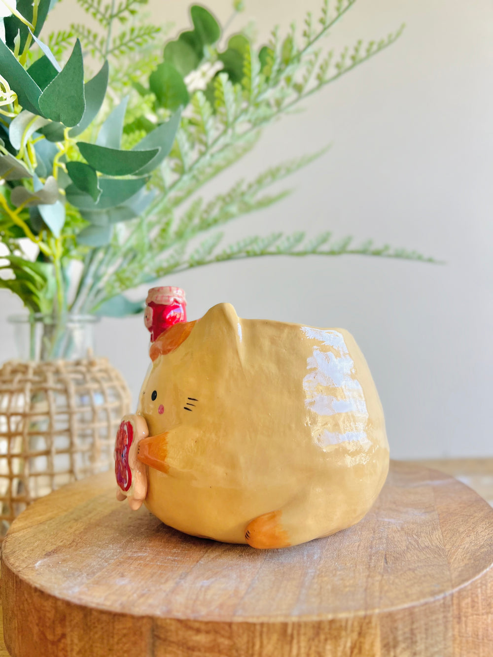 Jammy love pun Ginger cat pot, photo 4 of 14