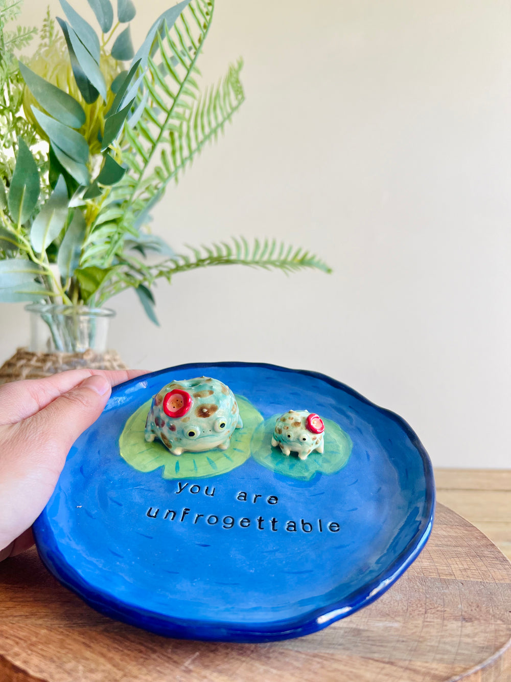 UnFROGgetable grump froggo trinket dish with bud vase, photo 1 of 6