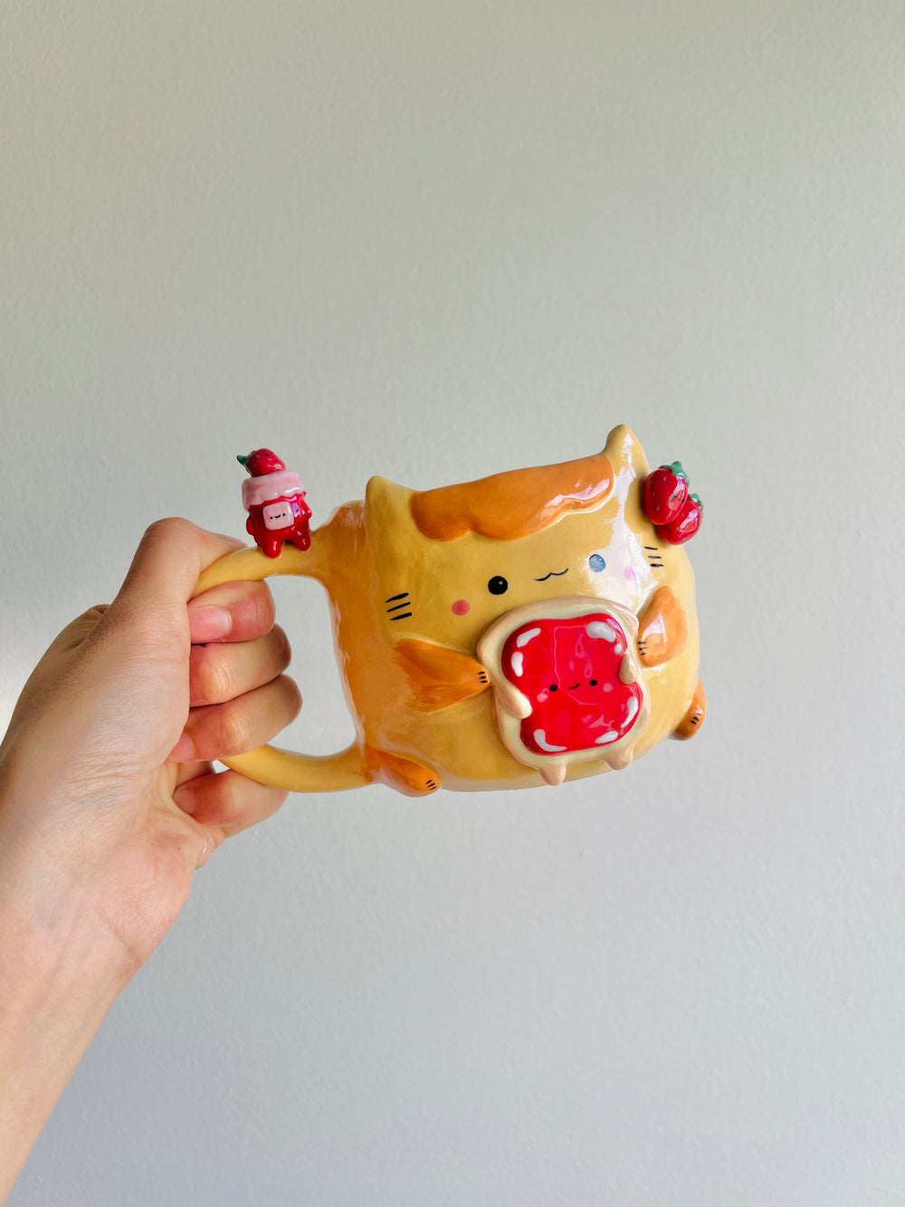 Jammy love pun cat mug, photo 10 of 13