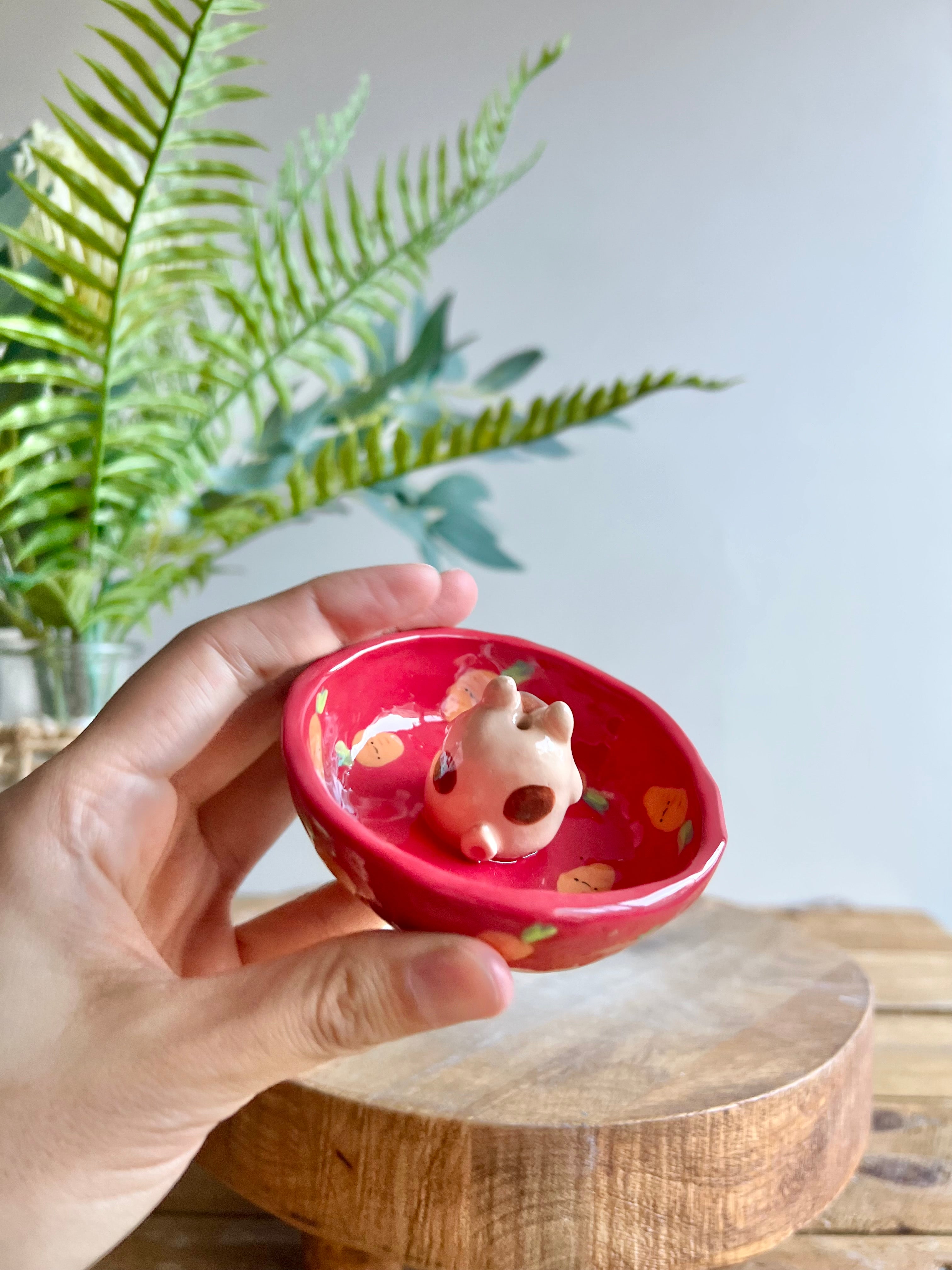 Bud vase trinket dish