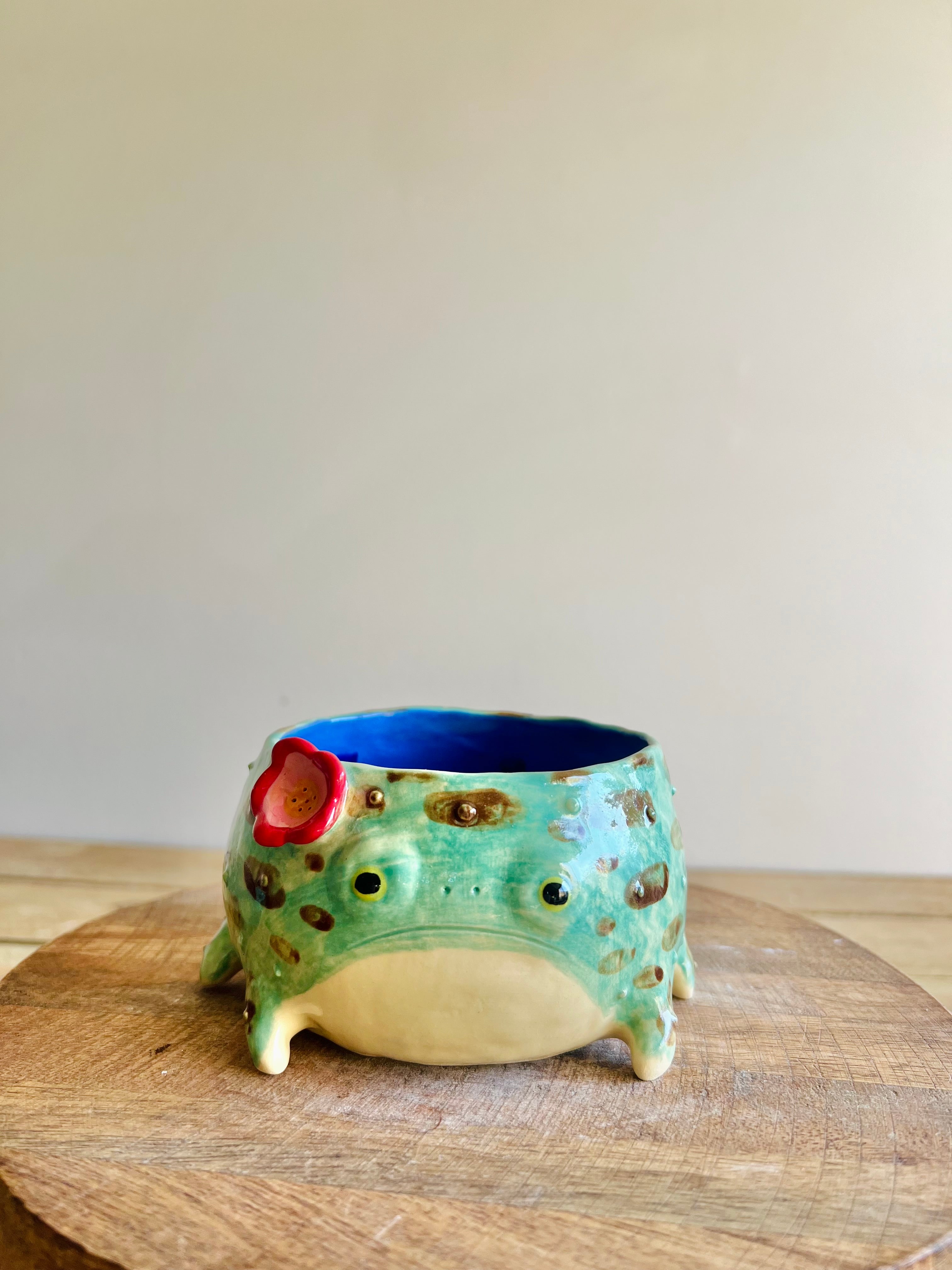 Grump froggo pot with BONUS mini grump friend #2